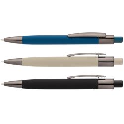 Stylo personnalisé en aluminium recyclé soft touch