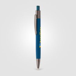 Stylo personnalisé en aluminium recyclé soft touch