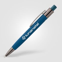 Stylo personnalisé en aluminium recyclé soft touch