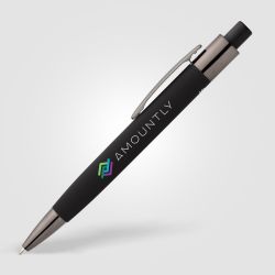 Stylo personnalisé en aluminium recyclé soft touch