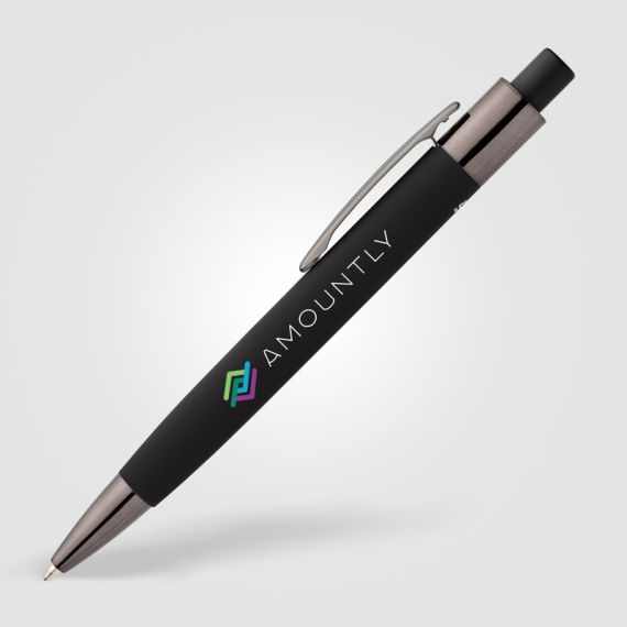 Stylo personnalisé en aluminium recyclé soft touch