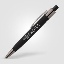 Stylo personnalisé en aluminium recyclé soft touch