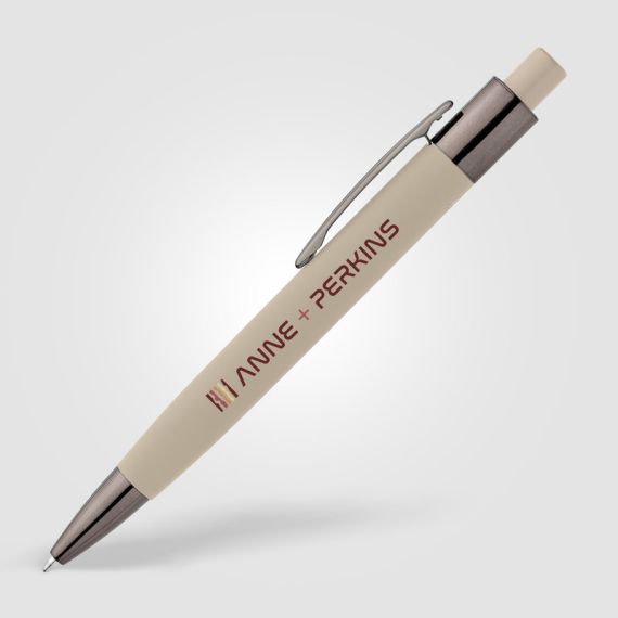 Stylo personnalisé en aluminium recyclé soft touch