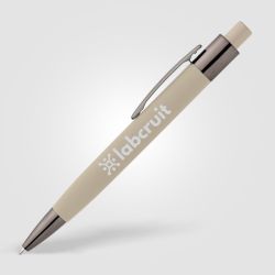 Stylo personnalisé en aluminium recyclé soft touch