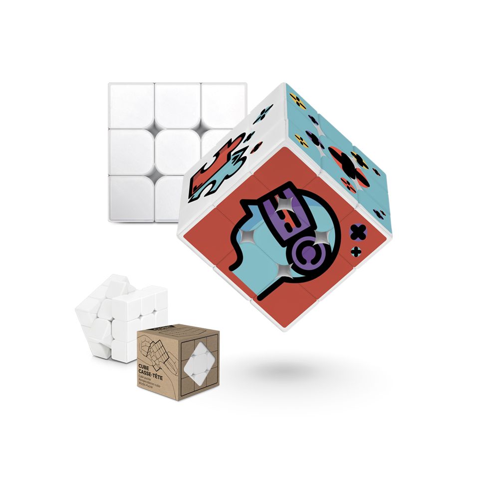 Cube casse-tête personnalisé cube blanc
