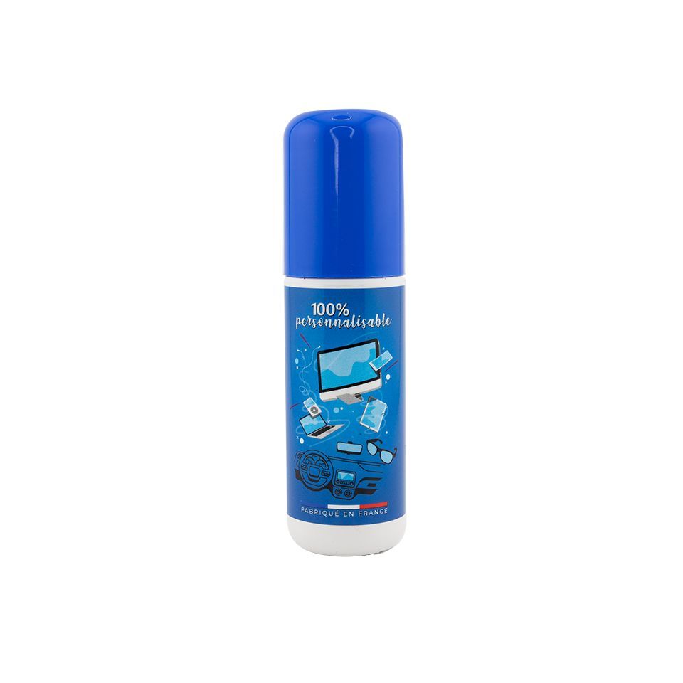 Spray nettoyant personnalisable en plastique pour lunettes et écrans 35 ml Fabriqué en France