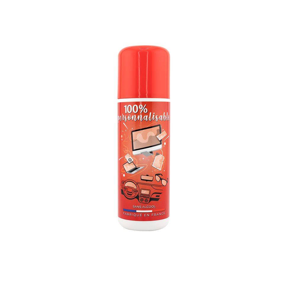 Spray nettoyant personnalisable en plastique pour lunettes et écrans 100 ml Fabriqué en France