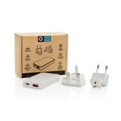 Chargeur publicitaire plat 65W GAN avec connecteurs universels Fluxo RCS