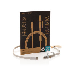 Câble publicitaire de recharge rapide 60W 2-en-1 Arc RCS