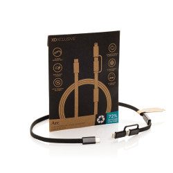 Câble publicitaire de recharge rapide 60W 2-en-1 Arc RCS