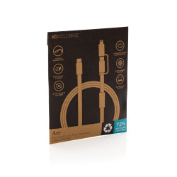 Câble publicitaire de recharge rapide 60W 2-en-1 Arc RCS