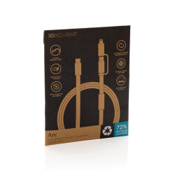 Câble publicitaire de recharge rapide 60W 2-en-1 Arc RCS