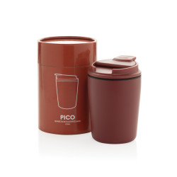 Tasse publicitaire à café 220ml dans une boite cylindrique Pico Barista
