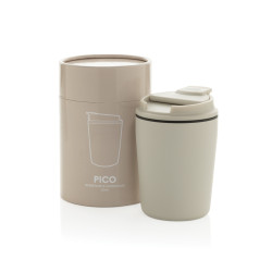 Tasse publicitaire à café 220ml dans une boite cylindrique Pico Barista