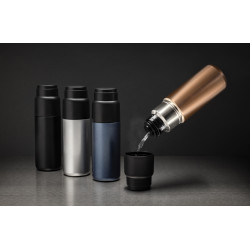 Bouteille publicitaire isotherme 500ml avec tasse Thermocup RCS