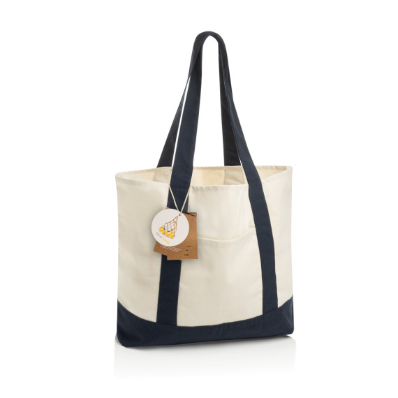 Sac publicitaire cabas 350gsm en coton recyclé AWARE™ SHOP LOCAL