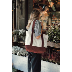 Sac publicitaire cabas 350gsm en coton recyclé AWARE™ SHOP LOCAL