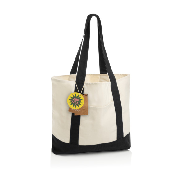 Sac publicitaire cabas 350gsm en coton recyclé AWARE™ SHOP LOCAL