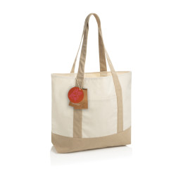 Sac publicitaire cabas 350gsm en coton recyclé AWARE™ SHOP LOCAL