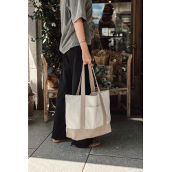 Sac publicitaire cabas 350gsm en coton recyclé AWARE™ SHOP LOCAL