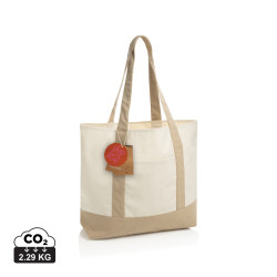 Sac publicitaire cabas 350gsm en coton recyclé AWARE™ SHOP LOCAL