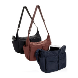 Sac publicitaire bandoulière en nylon recyclé RCS KENTO URBAN