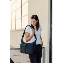 Sac publicitaire bandoulière en nylon recyclé RCS KENTO URBAN