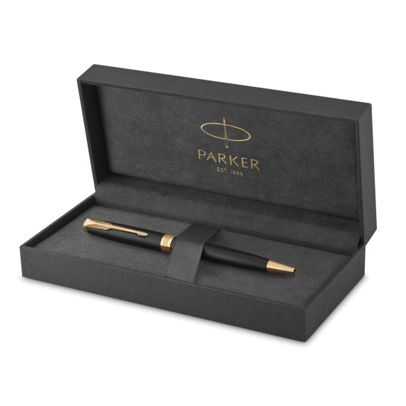 Stylo à bille publicitaire SONNET mat avec finitions en palladium Parker