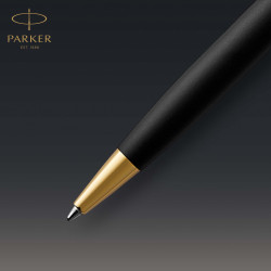 Stylo à bille publicitaire SONNET mat avec finitions en palladium Parker