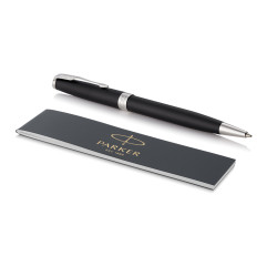 Stylo à bille publicitaire SONNET mat avec finitions en palladium Parker