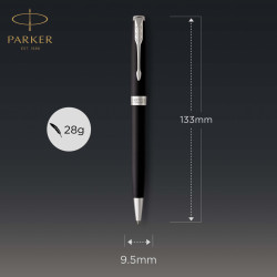 Stylo à bille publicitaire SONNET mat avec finitions en palladium Parker
