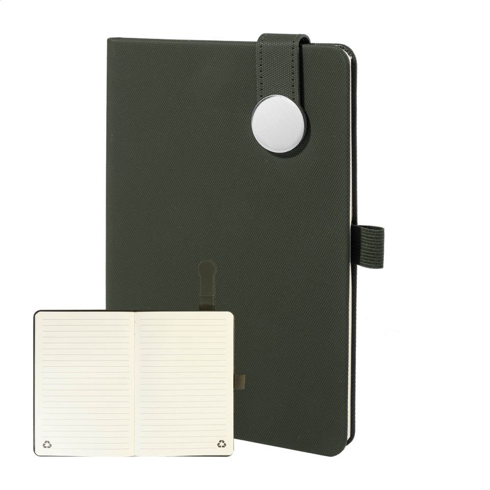 Carnet A5 personnalisé en PU recyclé avec fermeture magnétique