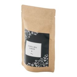 Sachet de grains de café torréfiés personnalisé du costa rica 40 gr fabriqué en Europe