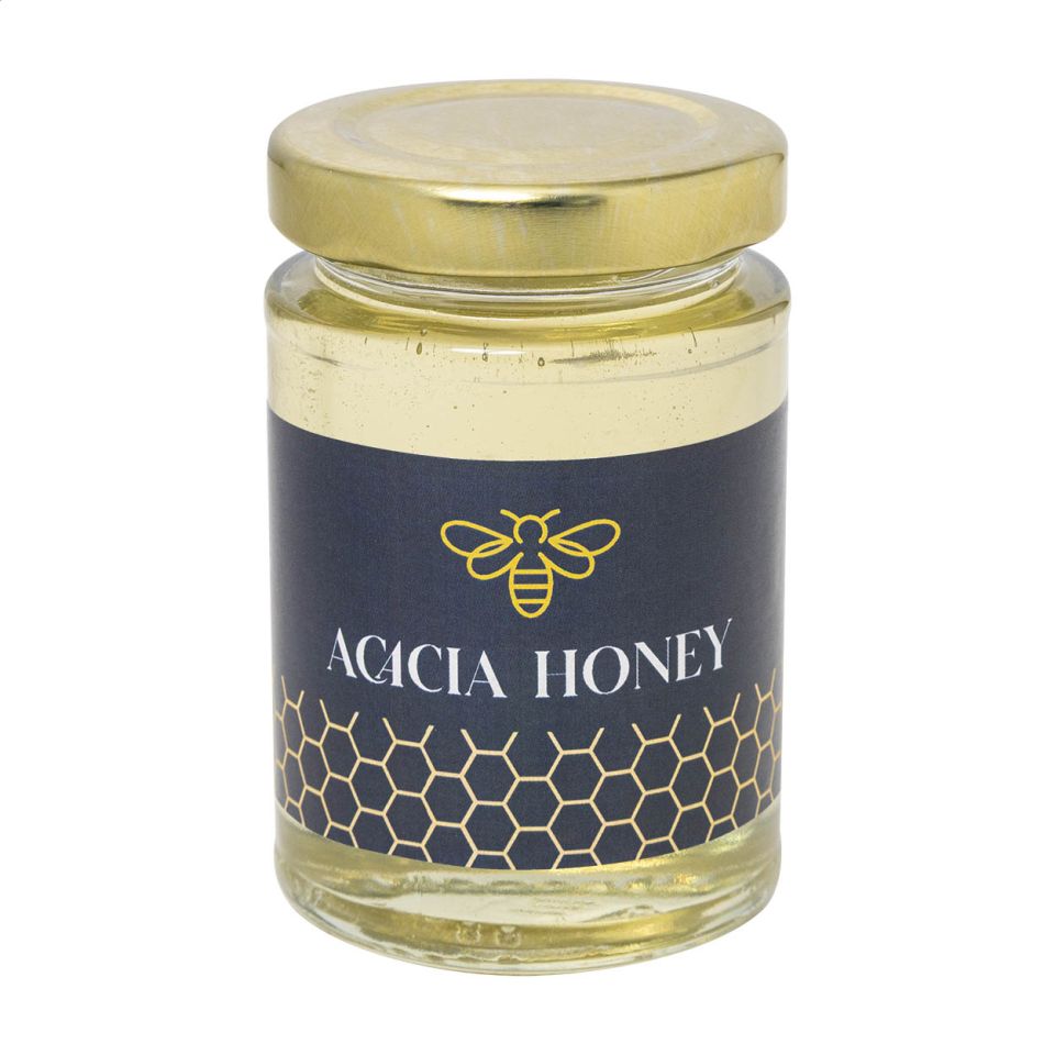 Pot de miel d’acacia personnalisé 135 gr Fabriqué en Europe
