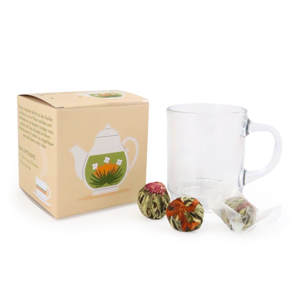 Collection publicitaire fleurs de thé en mug Duralex