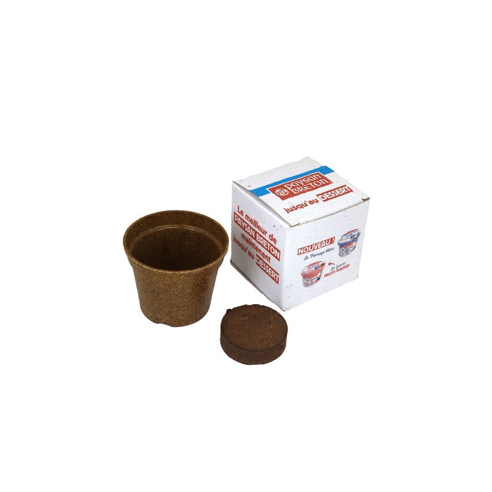 Kit publicitaire de plantation Ø6cm en boite ensemencée