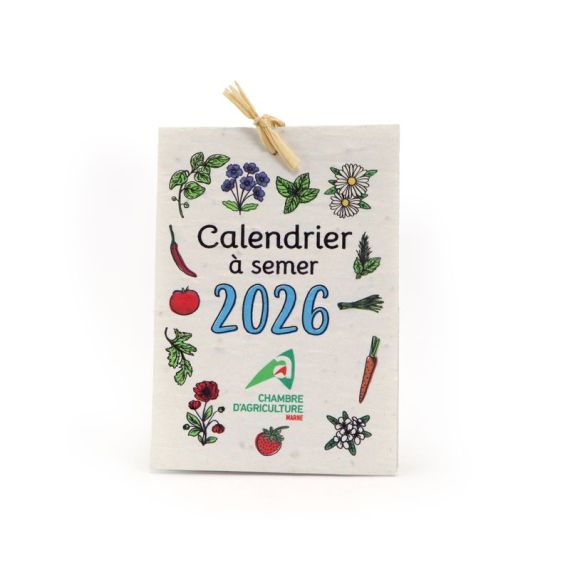 Calendrier publicitaire papier graines 13 pages