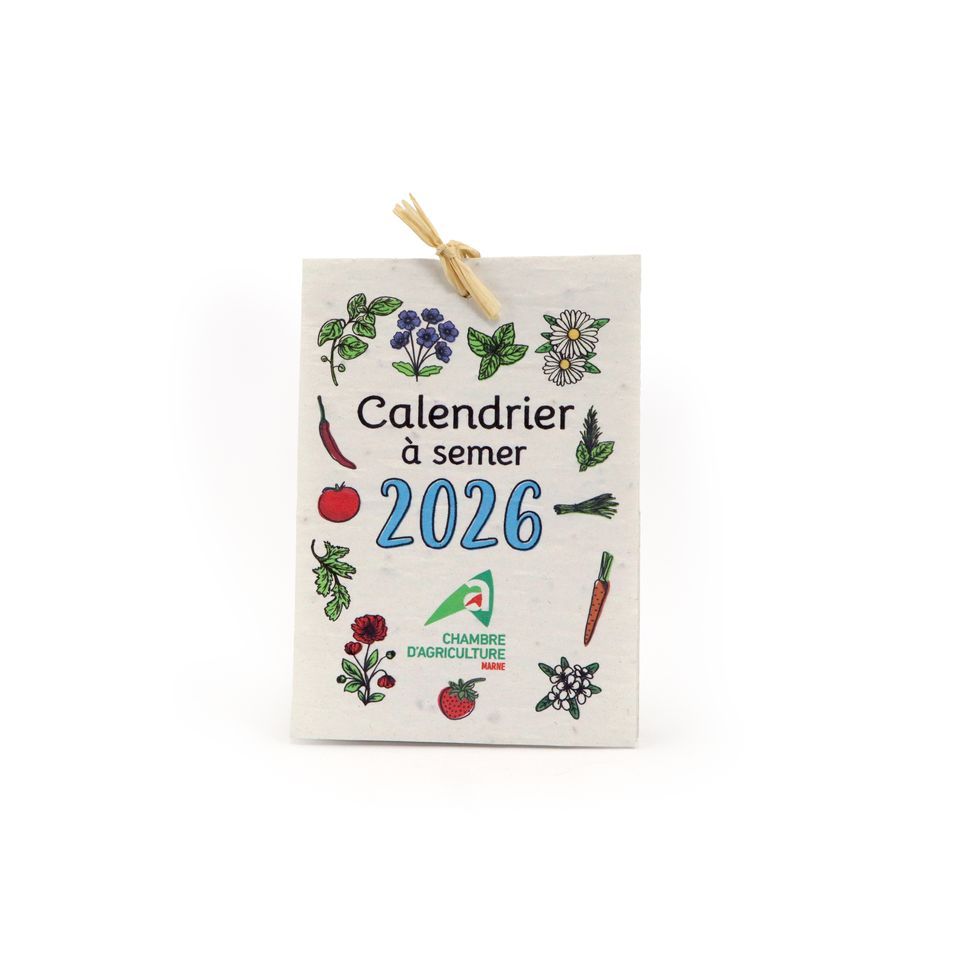 Calendrier publicitaire papier graines 13 pages