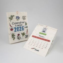 Calendrier publicitaire papier graines 13 pages