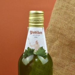 Collerette publicitaire graines bouteille 4 faces recto fabriquée en France