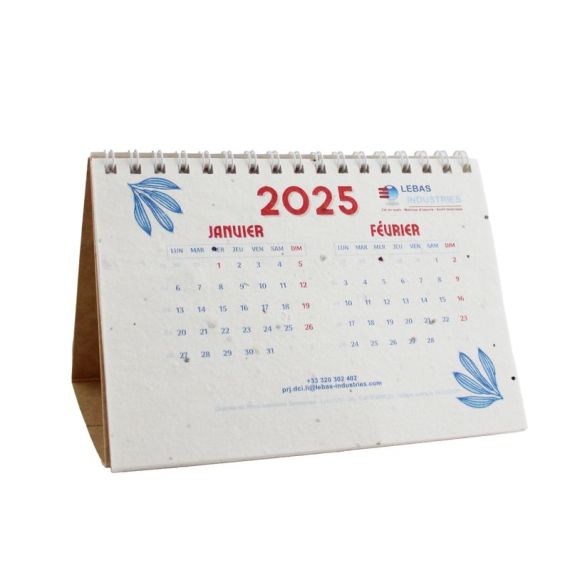 Calendrier publicitaire à graines chevalet prestige fabriquée en France