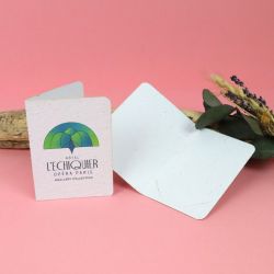 Porte-carte publicitaire papier graines