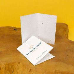 Porte-carte publicitaire papier graines