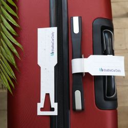 Grande étiquette bagage publicitaire fabriquée en France