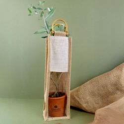 Plant publicitaire d'arbre sac jute