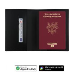 Porte-passeport personnalisé SmartTag fabriqué en France SCX Design