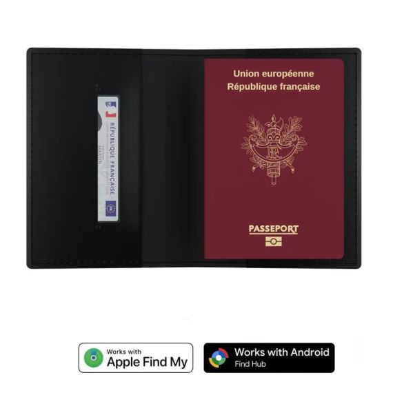Porte-passeport personnalisé SmartTag fabriqué en France SCX Design