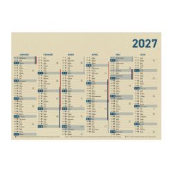 Calendrier bancaire personnalisable en canne à sucre fabriqué en France