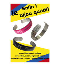 Bracelet Jonc publicitaire quadri