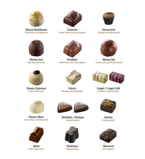 Assortiment personnalisé de pralines avec crème fraîche